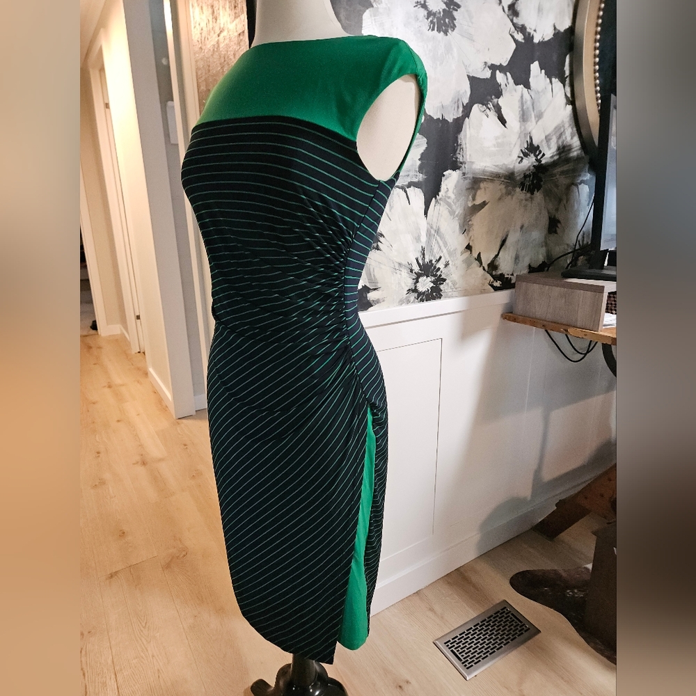 Chaps Dress Green Navy ~ Did Someone Say Preppy 🤩 M